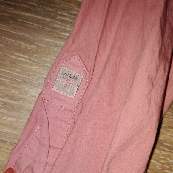 Guess Pink Button Down Casual Shirt Tailored Fit - Picture 5 of 9